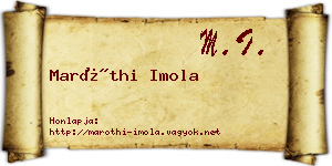 Maróthi Imola névjegykártya